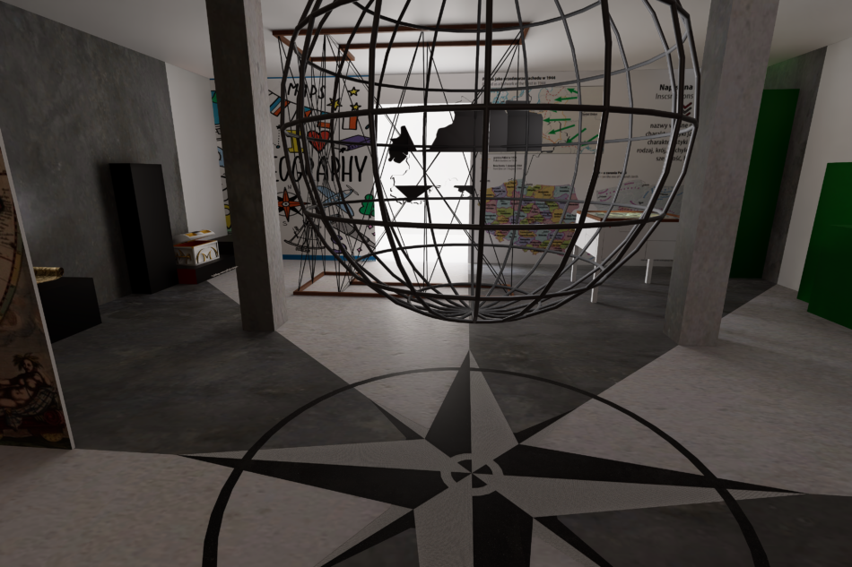 Koncepcyjny projekt wystawy wraz z wizualizacją i dokumentacją.